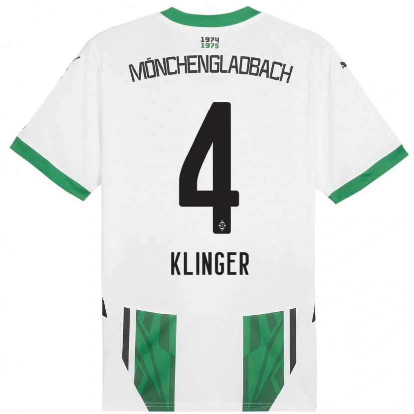 Danxen Niño Camiseta Nina Klinger #4 Blanco Verde 1ª Equipación 2024/25 La Camisa México
