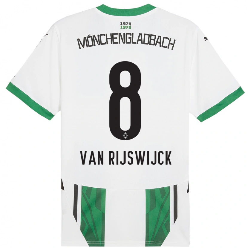 Danxen Niño Camiseta Britt Van Rijswijck #8 Blanco Verde 1ª Equipación 2024/25 La Camisa México