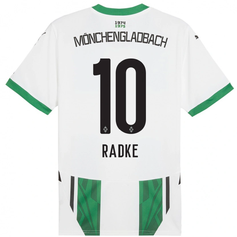 Danxen Niño Camiseta Laura Radke #10 Blanco Verde 1ª Equipación 2024/25 La Camisa México