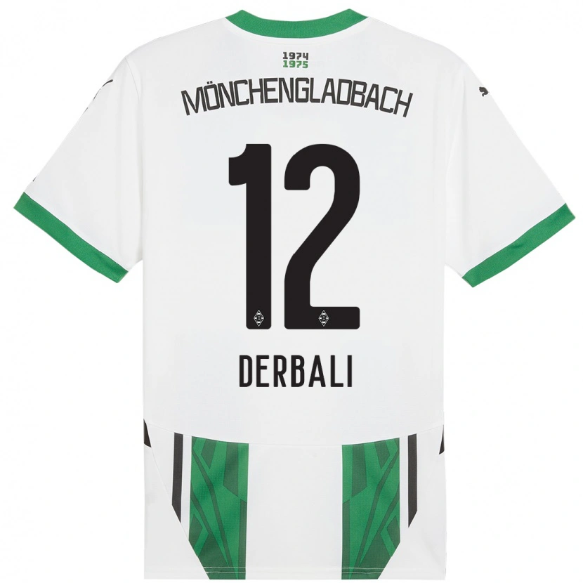 Danxen Niño Camiseta Louisa Derbali #12 Blanco Verde 1ª Equipación 2024/25 La Camisa México