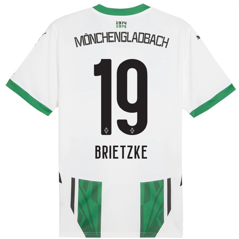 Danxen Niño Camiseta Yvonne Brietzke #19 Blanco Verde 1ª Equipación 2024/25 La Camisa México