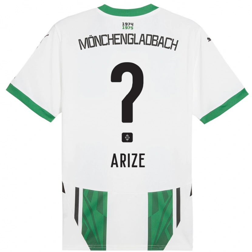 Danxen Niño Camiseta David Arize #0 Blanco Verde 1ª Equipación 2024/25 La Camisa México