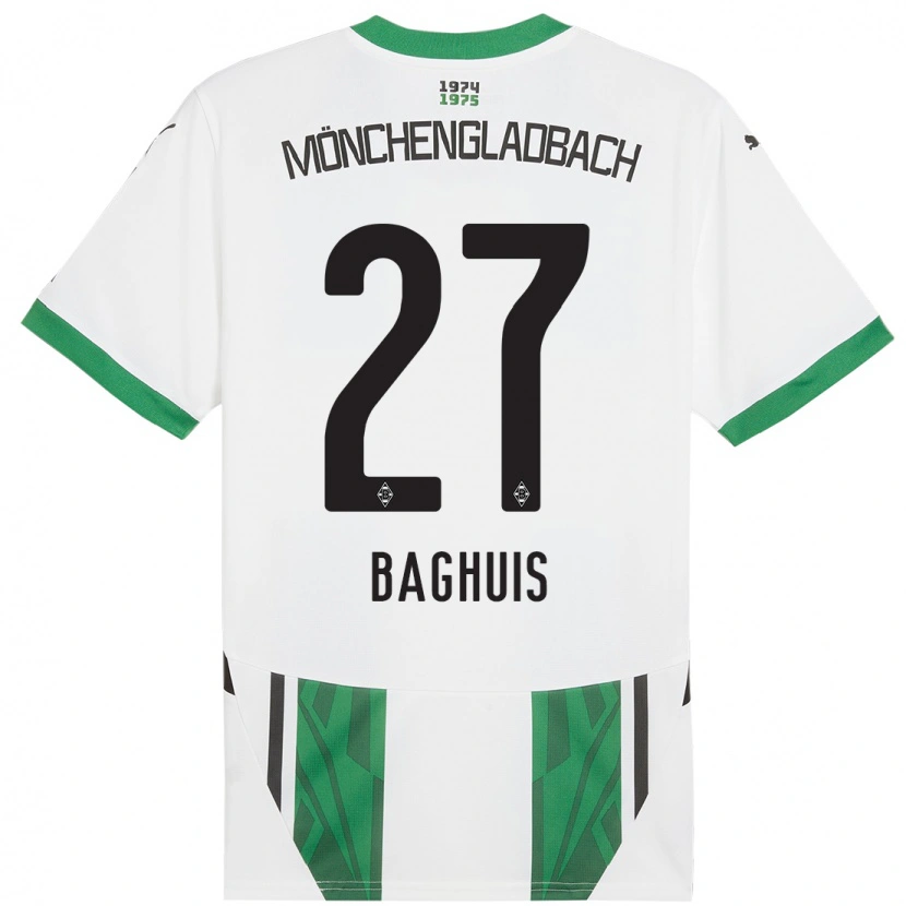 Danxen Niño Camiseta Chantal Baghuis #27 Blanco Verde 1ª Equipación 2024/25 La Camisa México