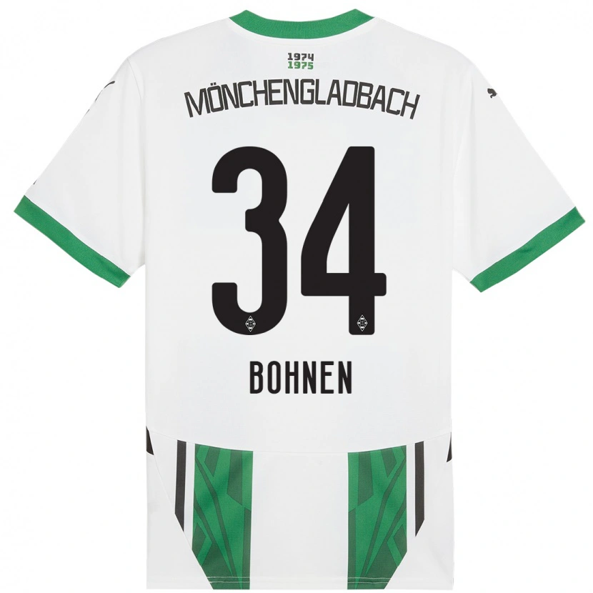 Danxen Niño Camiseta Bohnen #34 Blanco Verde 1ª Equipación 2024/25 La Camisa México