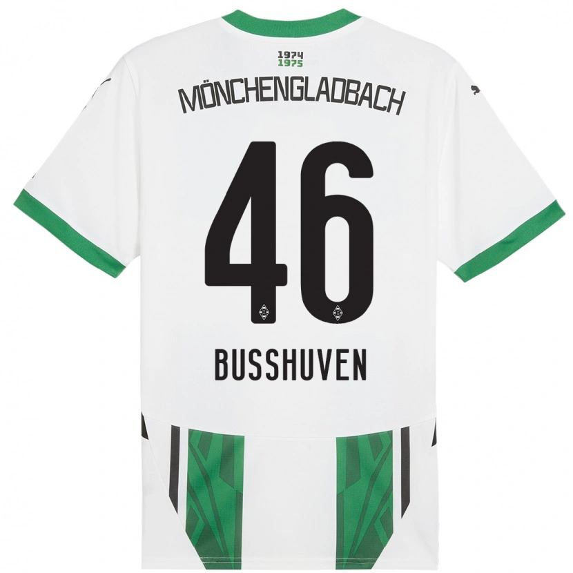 Danxen Niño Camiseta Alina Busshuven #46 Blanco Verde 1ª Equipación 2024/25 La Camisa México