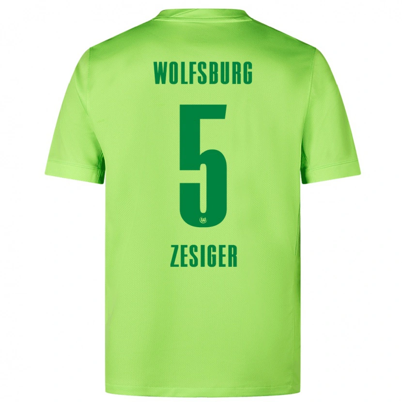 Danxen Niño Camiseta Cédric Zesiger #5 Verde Fluorescente 1ª Equipación 2024/25 La Camisa México