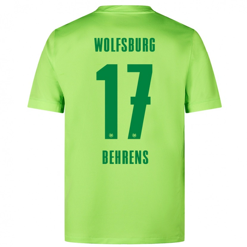 Danxen Niño Camiseta Kevin Behrens #17 Verde Fluorescente 1ª Equipación 2024/25 La Camisa México