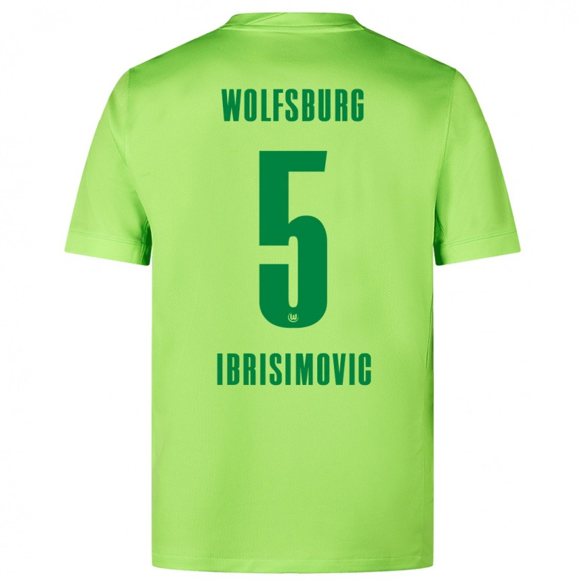 Danxen Niño Camiseta Amar Ibrisimovic #5 Verde Fluorescente 1ª Equipación 2024/25 La Camisa México