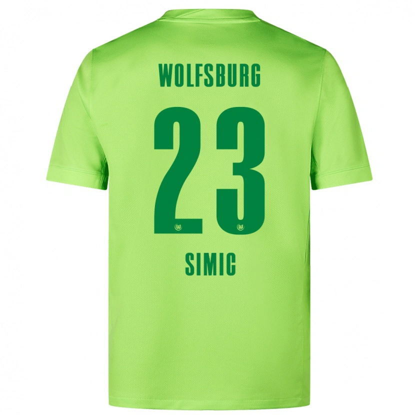 Danxen Niño Camiseta Karlo Simic #23 Verde Fluorescente 1ª Equipación 2024/25 La Camisa México