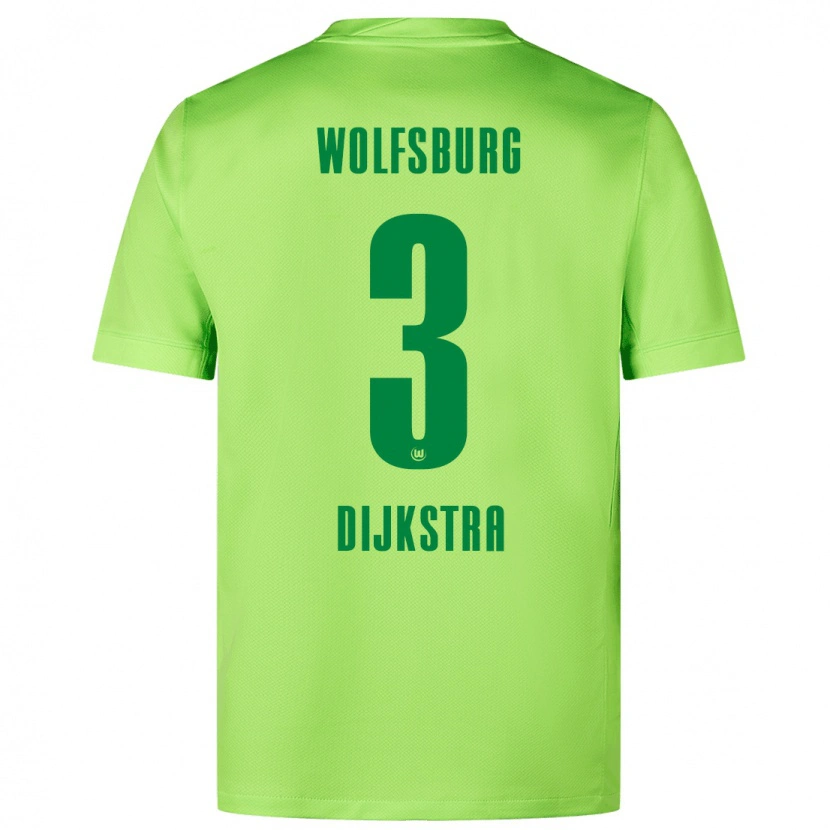 Danxen Niño Camiseta Caitlin Dijkstra #3 Verde Fluorescente 1ª Equipación 2024/25 La Camisa México