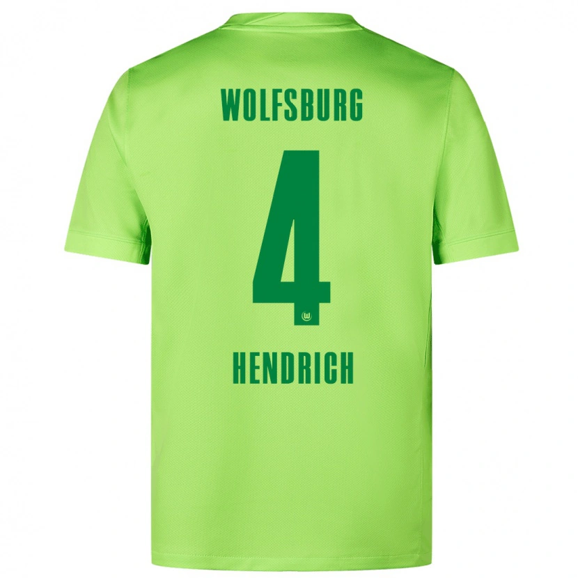Danxen Niño Camiseta Kathrin Hendrich #4 Verde Fluorescente 1ª Equipación 2024/25 La Camisa México