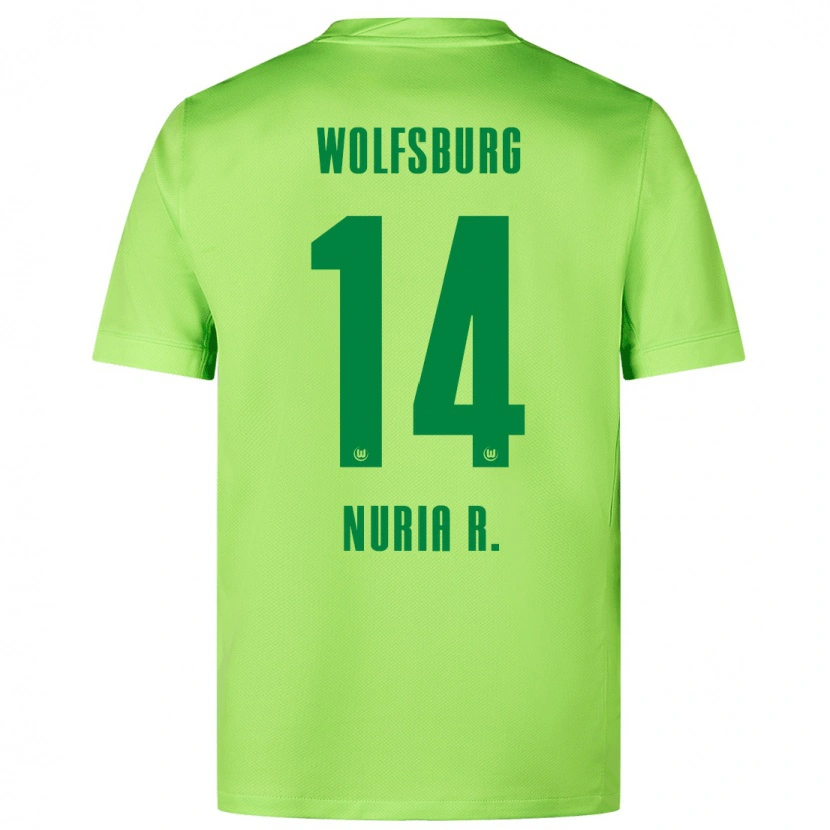 Danxen Niño Camiseta Nuria Rábano #14 Verde Fluorescente 1ª Equipación 2024/25 La Camisa México