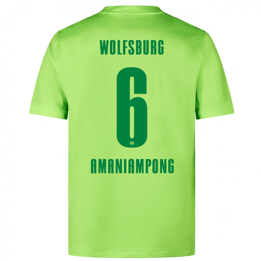 Danxen Niño Camiseta Marces Amaniampong #6 Verde Fluorescente 1ª Equipación 2024/25 La Camisa México