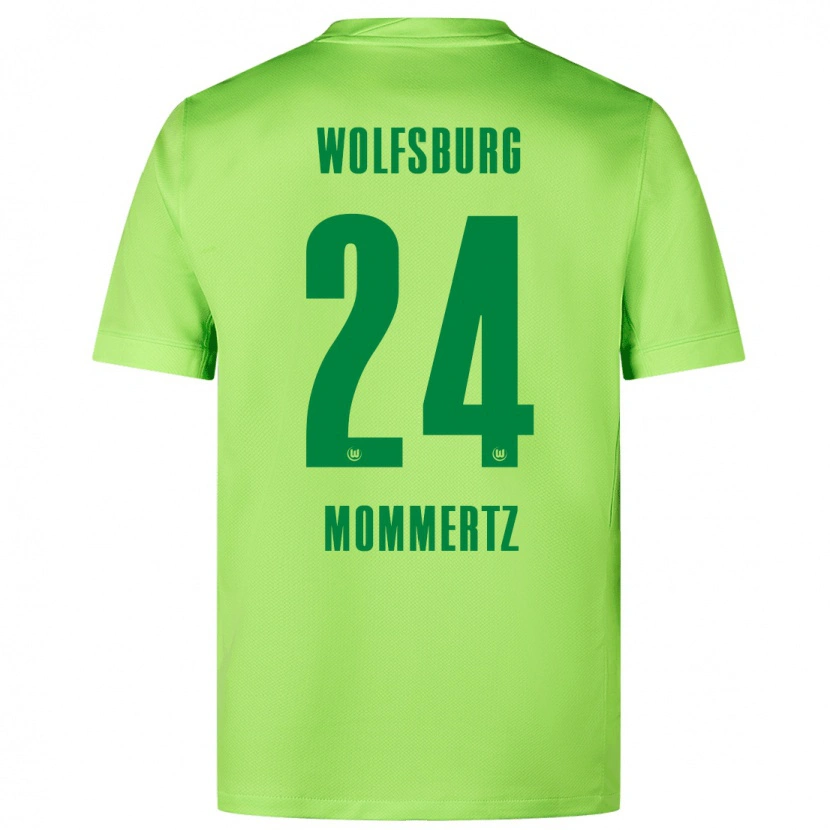 Danxen Niño Camiseta Benjamin Mommertz #24 Verde Fluorescente 1ª Equipación 2024/25 La Camisa México