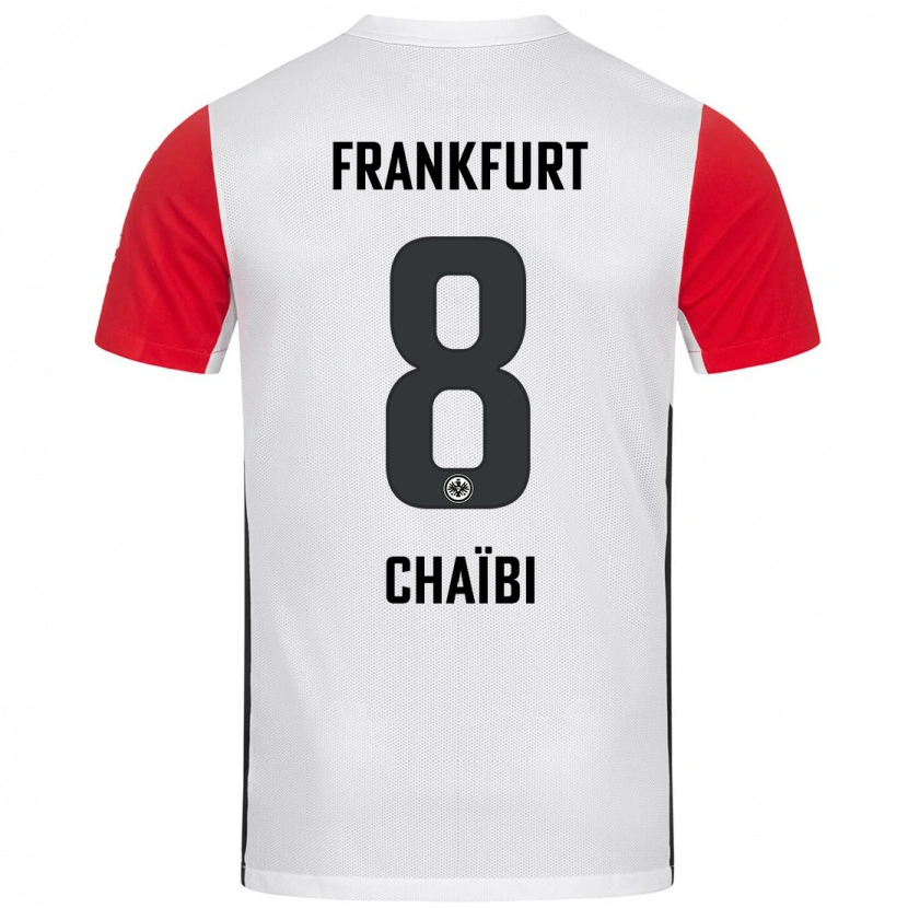 Danxen Niño Camiseta Farès Chaïbi #8 Blanco Rojo 1ª Equipación 2024/25 La Camisa México
