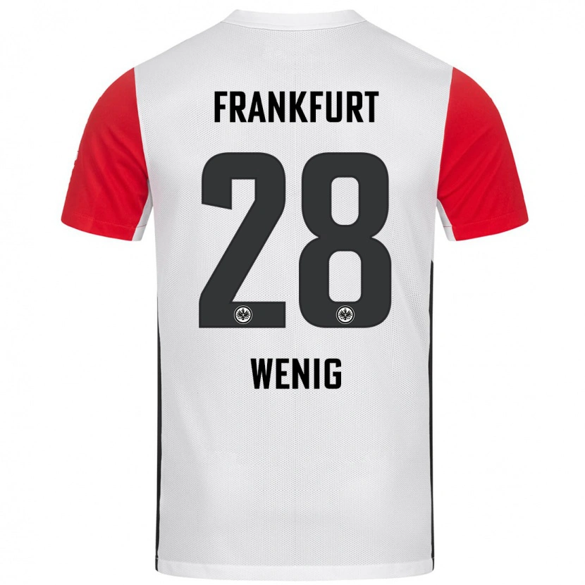 Danxen Niño Camiseta Marcel Wenig #28 Blanco Rojo 1ª Equipación 2024/25 La Camisa México