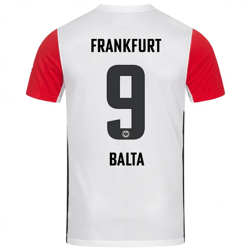 Danxen Niño Camiseta Sahin Balta #9 Blanco Rojo 1ª Equipación 2024/25 La Camisa México