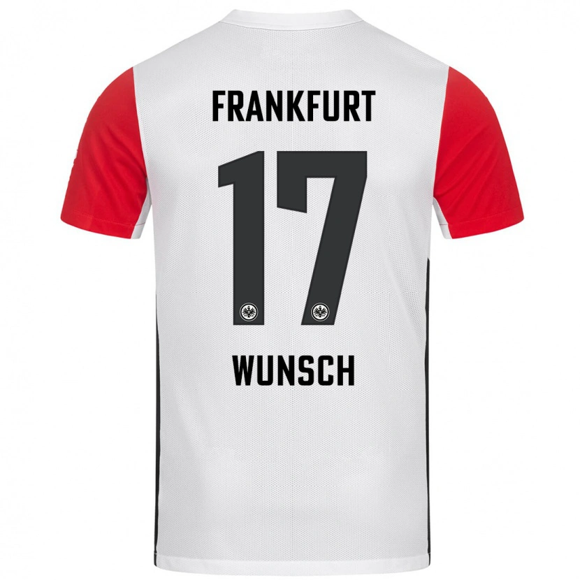 Danxen Niño Camiseta Paul Wünsch #17 Blanco Rojo 1ª Equipación 2024/25 La Camisa México