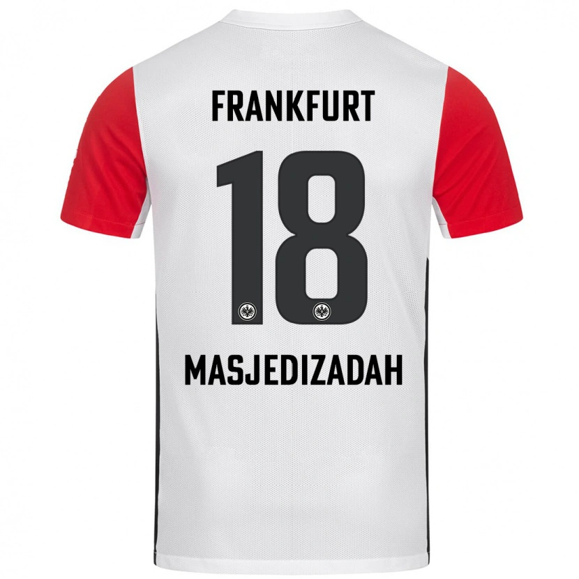 Danxen Niño Camiseta Abolfazl Masjedizadah #18 Blanco Rojo 1ª Equipación 2024/25 La Camisa México