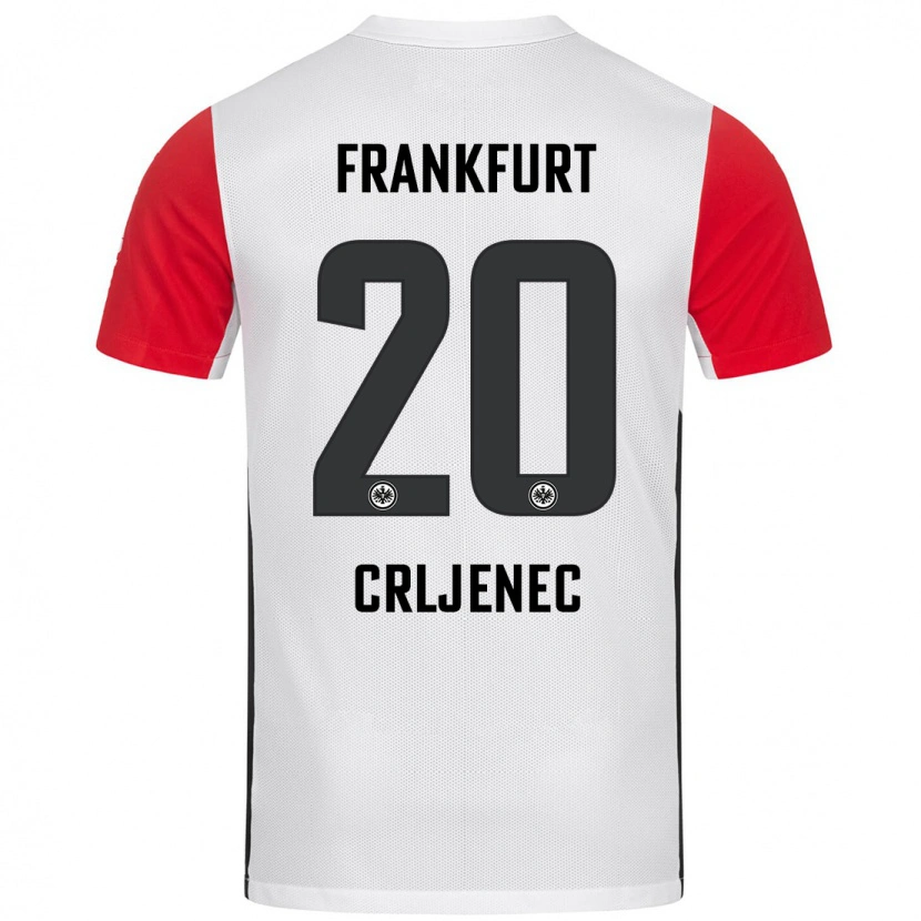 Danxen Niño Camiseta Dominik Crljenec #20 Blanco Rojo 1ª Equipación 2024/25 La Camisa México