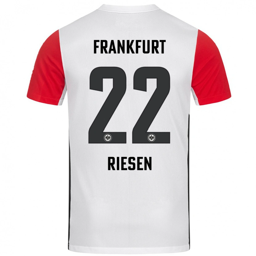 Danxen Niño Camiseta Nadine Riesen #22 Blanco Rojo 1ª Equipación 2024/25 La Camisa México