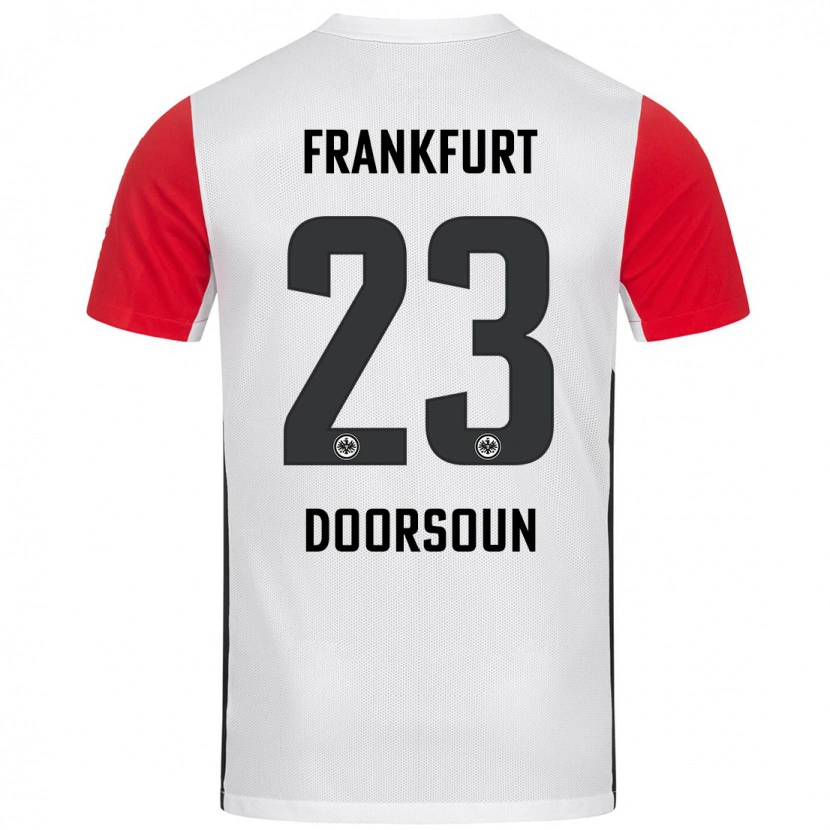 Danxen Niño Camiseta Sara Doorsoun #23 Blanco Rojo 1ª Equipación 2024/25 La Camisa México