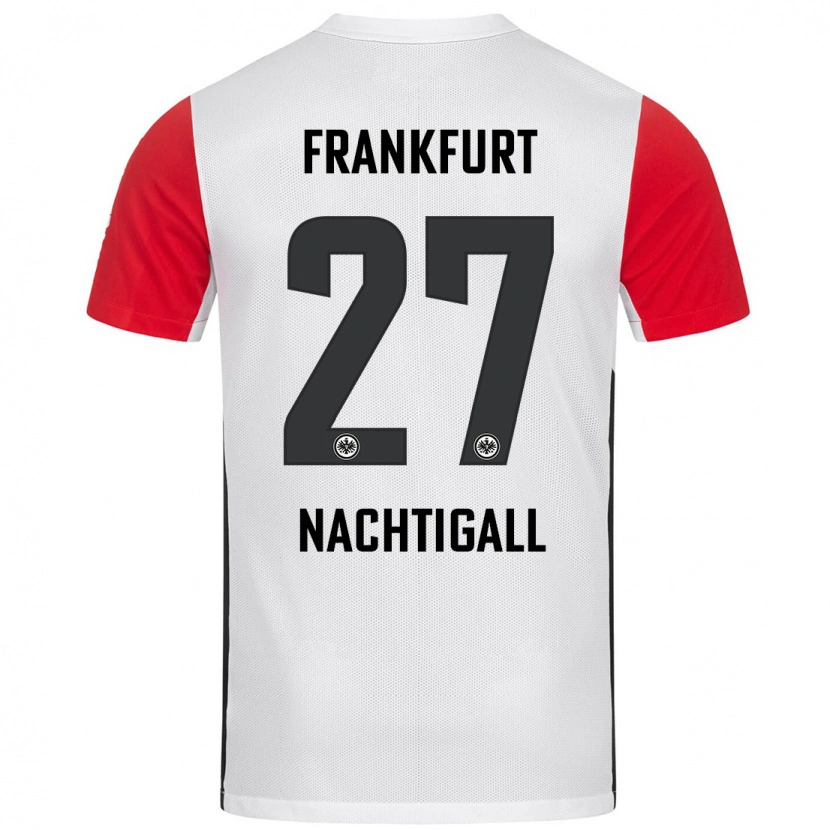 Danxen Niño Camiseta Sophie Nachtigall #27 Blanco Rojo 1ª Equipación 2024/25 La Camisa México