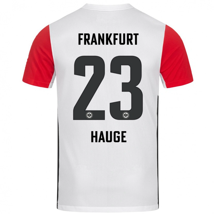 Danxen Niño Camiseta Jens Petter Hauge #23 Blanco Rojo 1ª Equipación 2024/25 La Camisa México