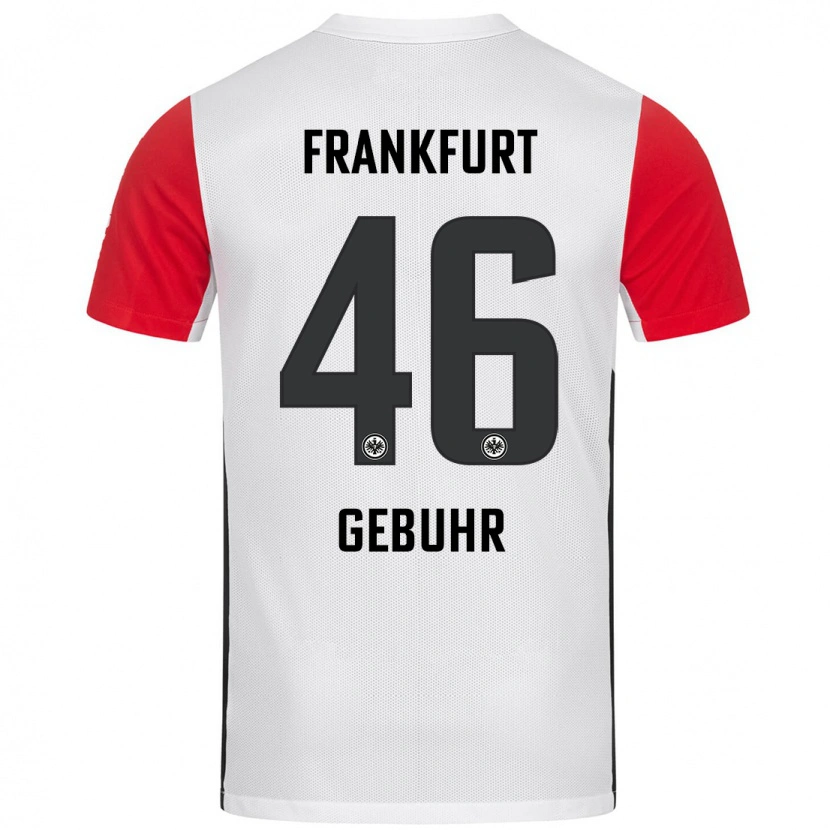 Danxen Niño Camiseta Dario Gebuhr #46 Blanco Rojo 1ª Equipación 2024/25 La Camisa México
