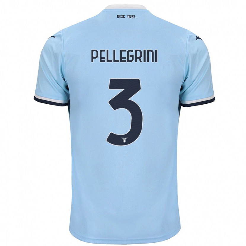 Danxen Niño Camiseta Luca Pellegrini #3 Azul 1ª Equipación 2024/25 La Camisa México