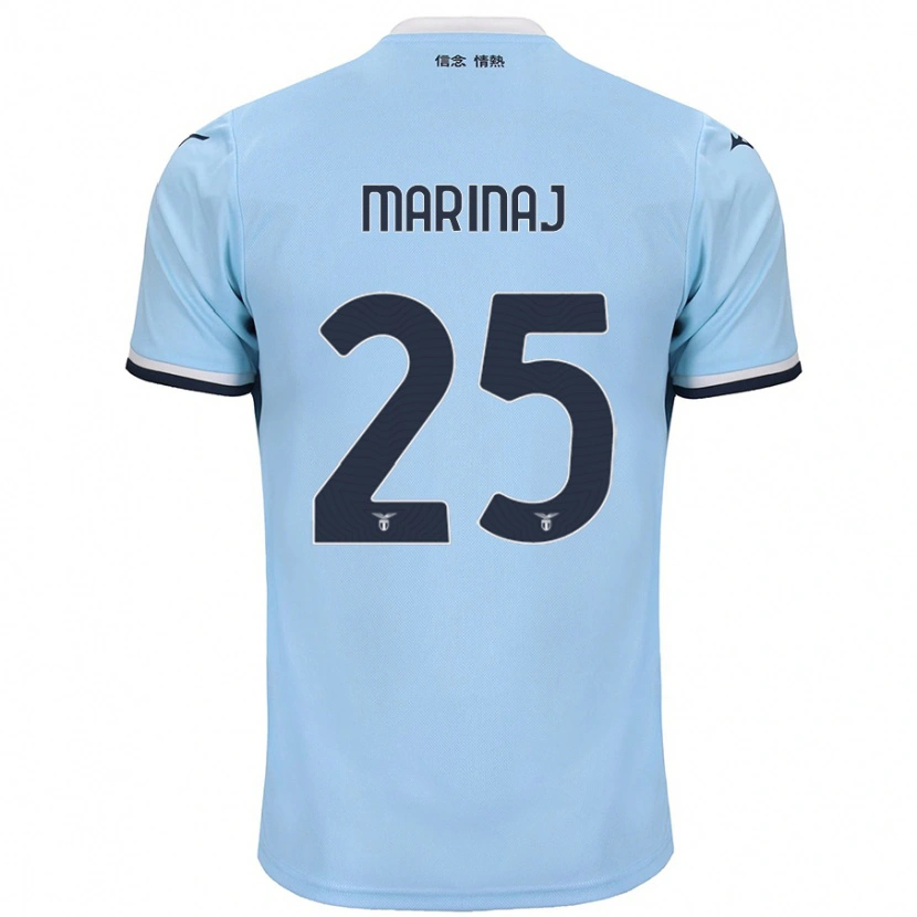 Danxen Niño Camiseta Kledi Marinaj #25 Azul 1ª Equipación 2024/25 La Camisa México