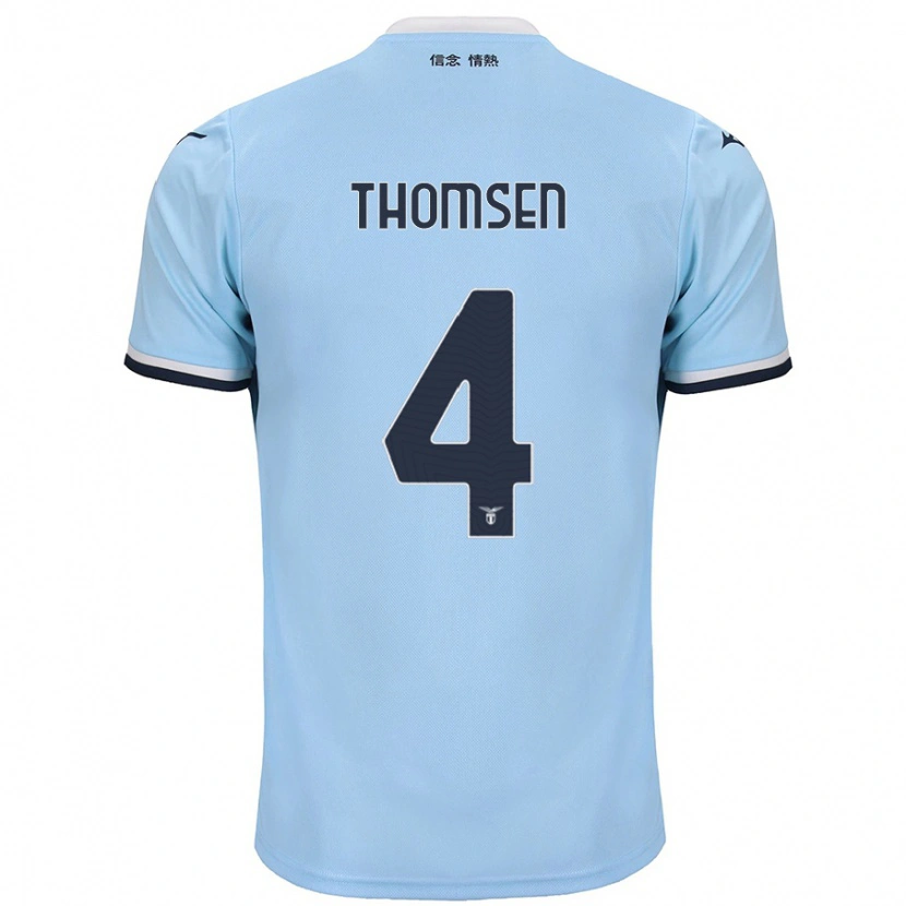 Danxen Niño Camiseta Maria Møller Thomsen #4 Azul 1ª Equipación 2024/25 La Camisa México