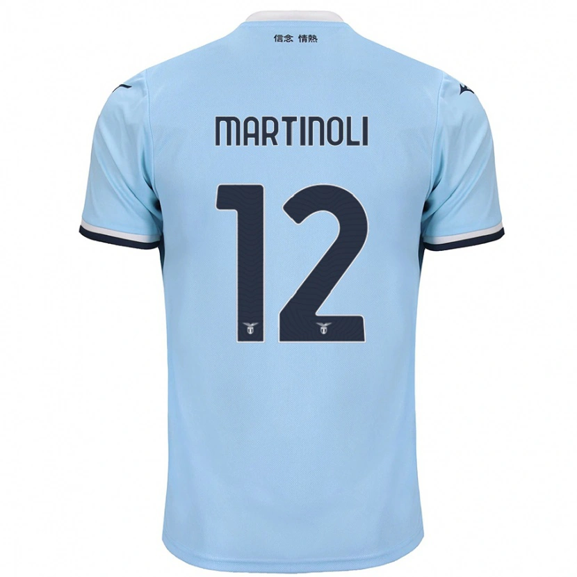 Danxen Niño Camiseta Elettra Martinoli #12 Azul 1ª Equipación 2024/25 La Camisa México