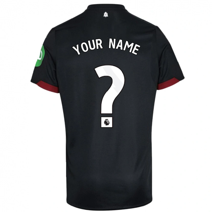 Danxen Niño Camiseta Su Nombre #0 Negro Blanco 2ª Equipación 2024/25 La Camisa México
