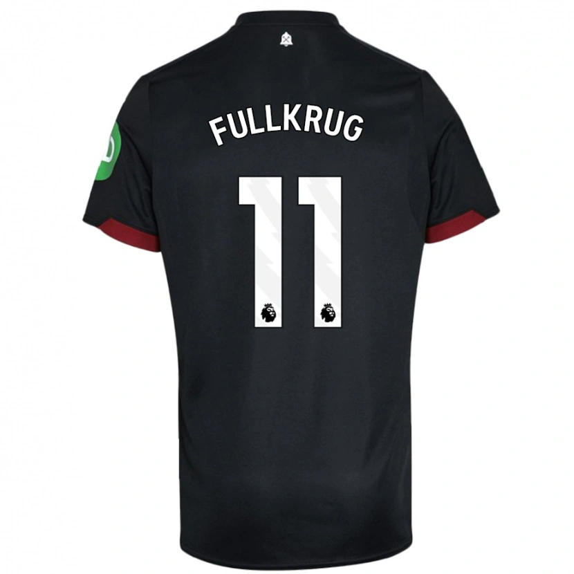 Danxen Niño Camiseta Niclas Füllkrug #11 Negro Blanco 2ª Equipación 2024/25 La Camisa México