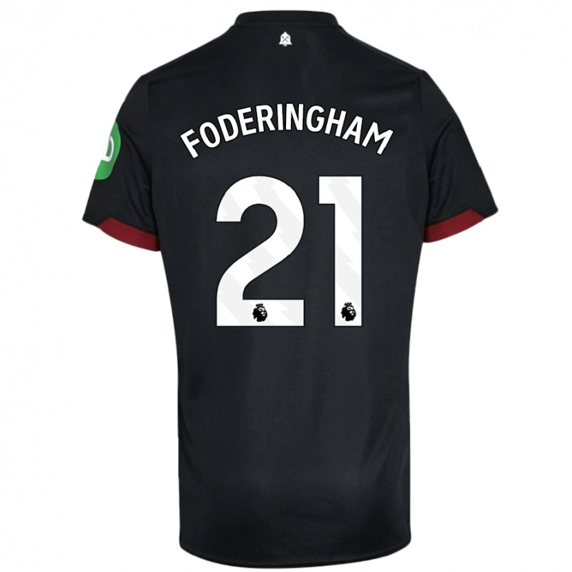 Danxen Niño Camiseta Wes Foderingham #21 Negro Blanco 2ª Equipación 2024/25 La Camisa México
