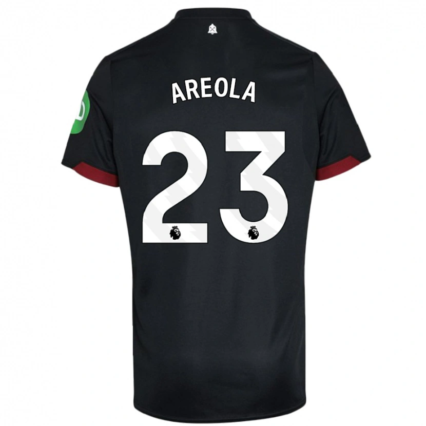 Danxen Niño Camiseta Alphonse Areola #23 Negro Blanco 2ª Equipación 2024/25 La Camisa México
