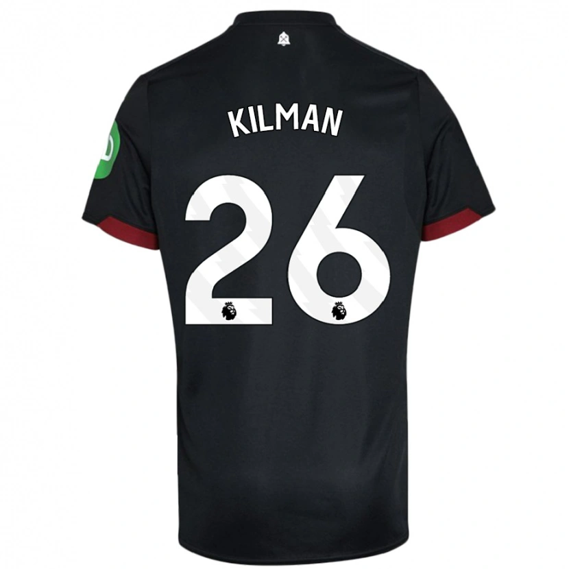 Danxen Niño Camiseta Max Kilman #26 Negro Blanco 2ª Equipación 2024/25 La Camisa México