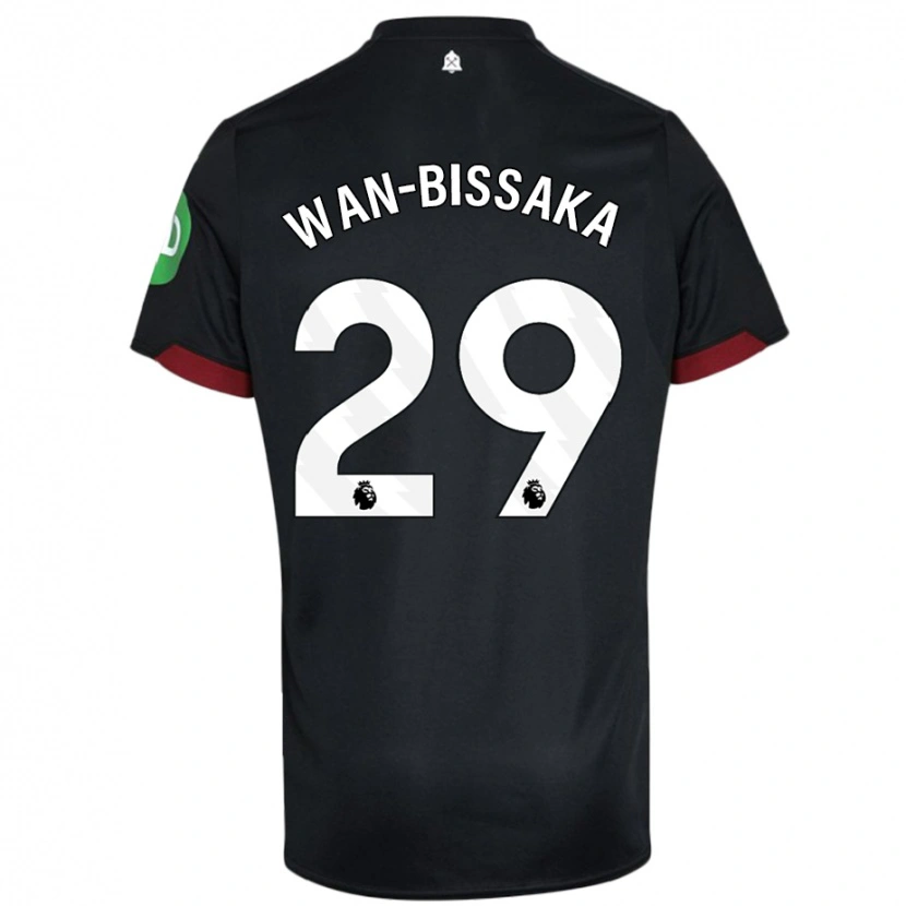 Danxen Niño Camiseta Aaron Wan-Bissaka #29 Negro Blanco 2ª Equipación 2024/25 La Camisa México