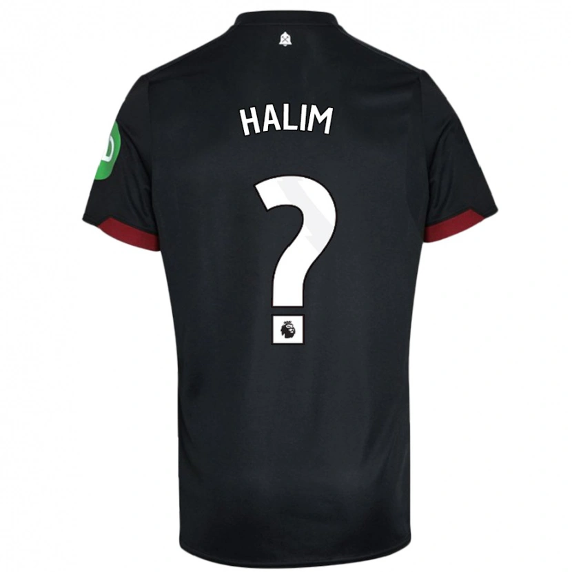 Danxen Niño Camiseta Mehmet Halim #0 Negro Blanco 2ª Equipación 2024/25 La Camisa México