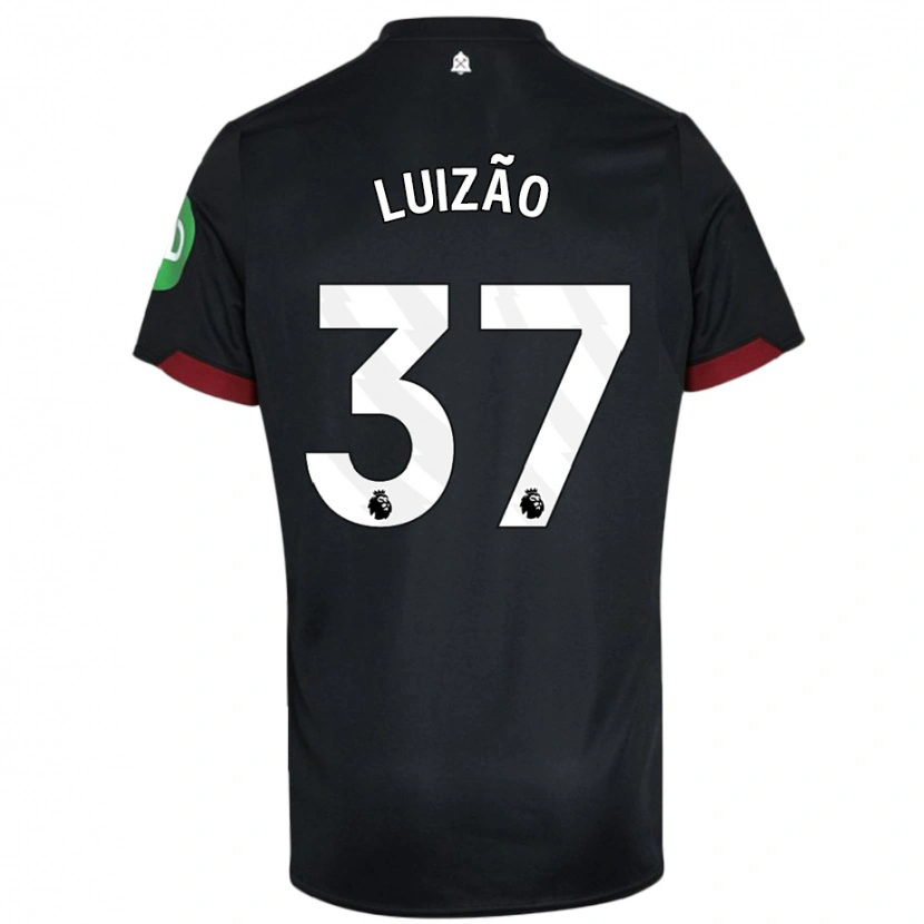 Danxen Niño Camiseta Luizão #37 Negro Blanco 2ª Equipación 2024/25 La Camisa México