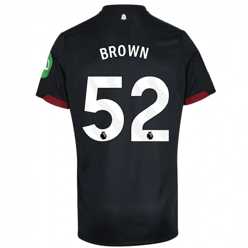 Danxen Niño Camiseta Luis Brown #52 Negro Blanco 2ª Equipación 2024/25 La Camisa México