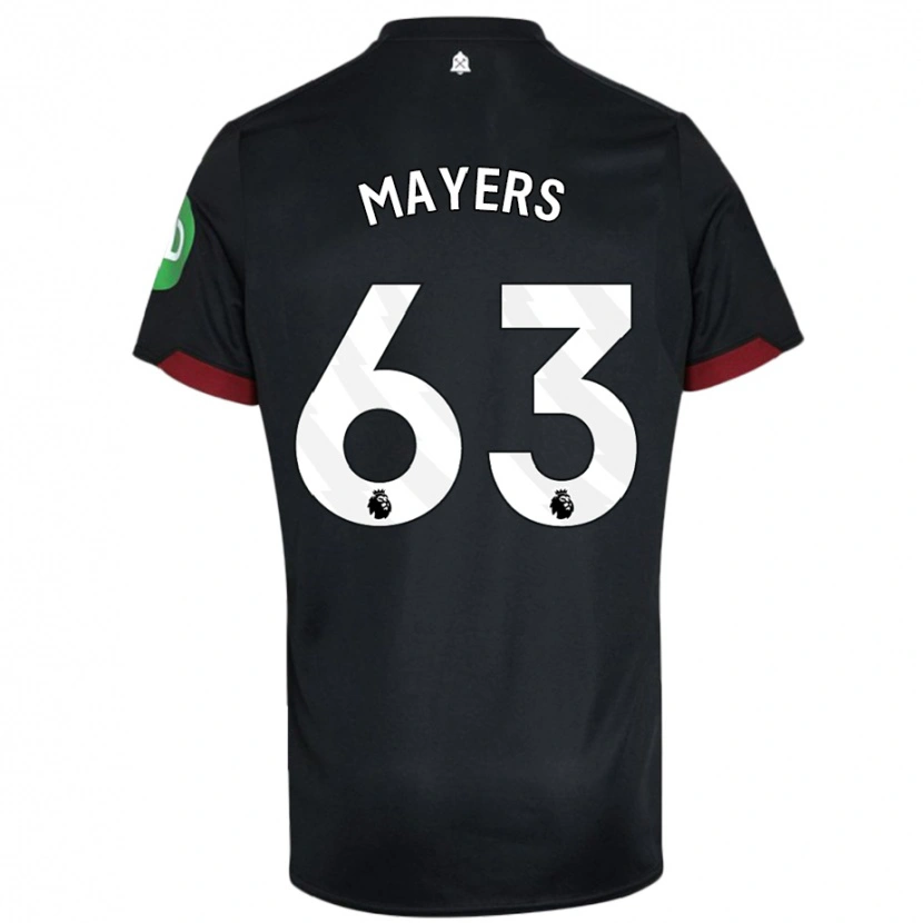Danxen Niño Camiseta Ezra Mayers #63 Negro Blanco 2ª Equipación 2024/25 La Camisa México
