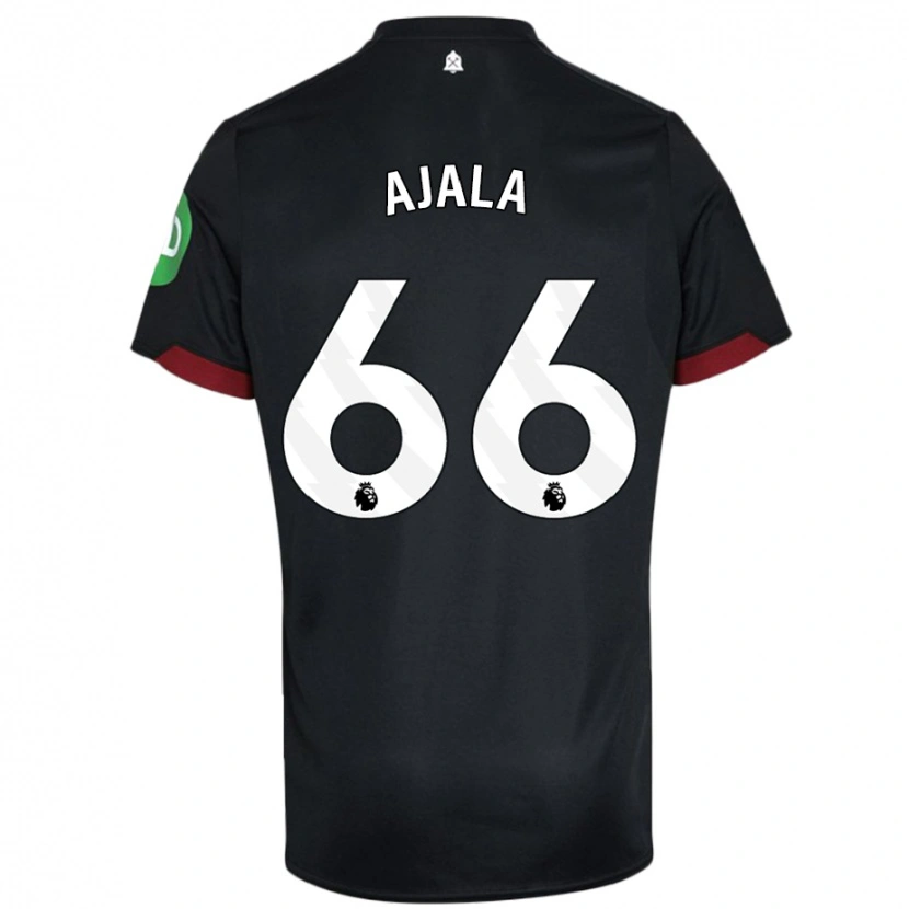 Danxen Niño Camiseta Joshua Ajala #66 Negro Blanco 2ª Equipación 2024/25 La Camisa México