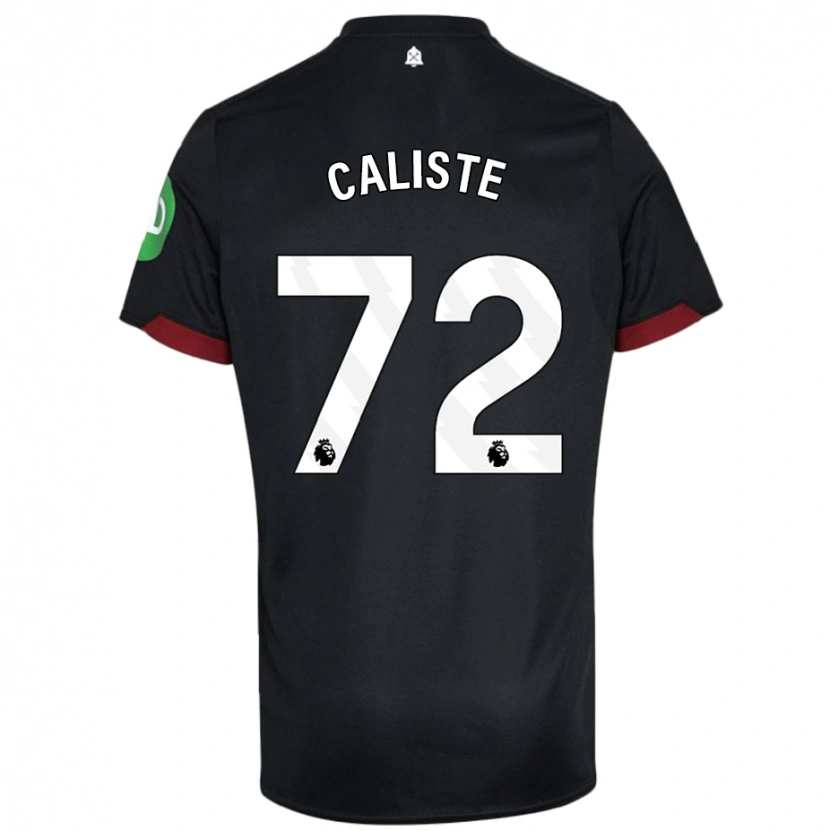 Danxen Niño Camiseta Gabriel Caliste #72 Negro Blanco 2ª Equipación 2024/25 La Camisa México