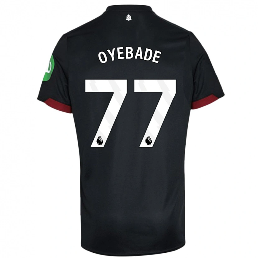 Danxen Niño Camiseta Rayan Oyebade #77 Negro Blanco 2ª Equipación 2024/25 La Camisa México