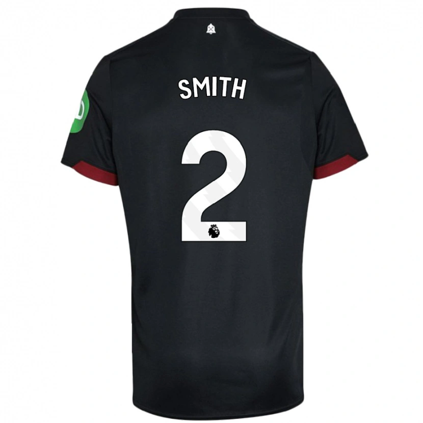 Danxen Niño Camiseta Kirsty Smith #2 Negro Blanco 2ª Equipación 2024/25 La Camisa México