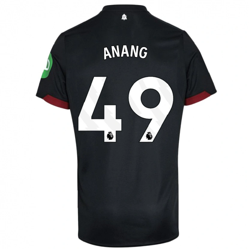 Danxen Niño Camiseta Joseph Anang #49 Negro Blanco 2ª Equipación 2024/25 La Camisa México