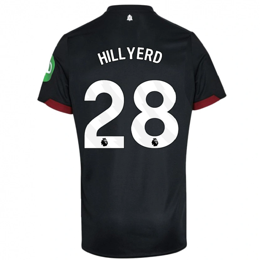 Danxen Niño Camiseta Sophie Hillyerd #28 Negro Blanco 2ª Equipación 2024/25 La Camisa México