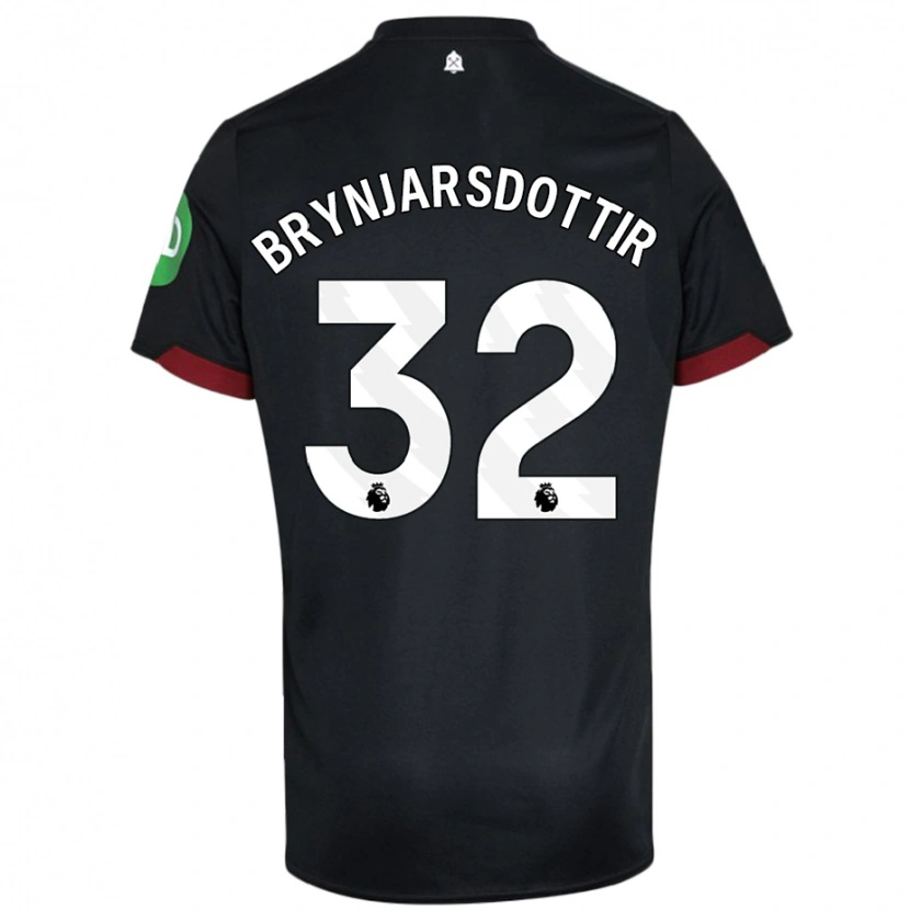 Danxen Niño Camiseta Dagny Brynjarsdottir #32 Negro Blanco 2ª Equipación 2024/25 La Camisa México